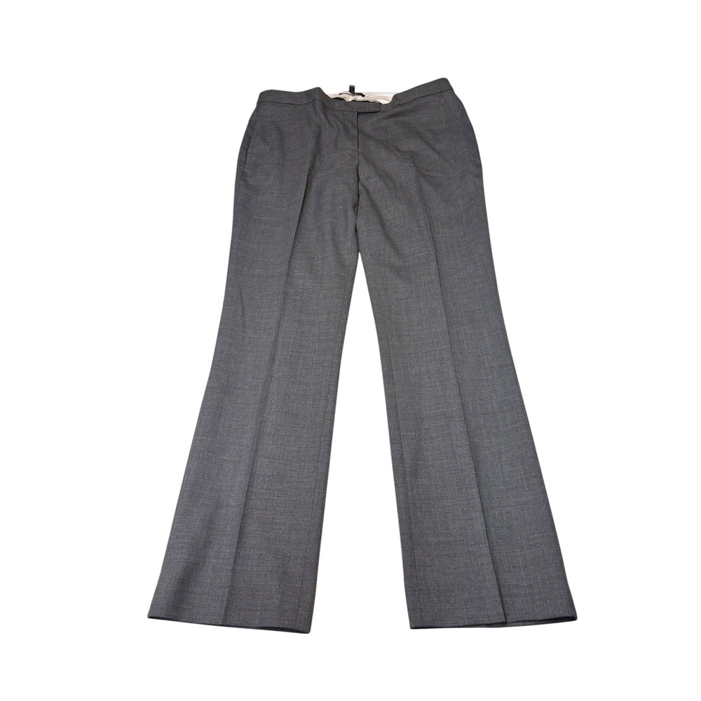 Brooks Brothers Lucia Fit Grey Wool Blend Wide Leg Trousers Womens 14 W38 L32‎